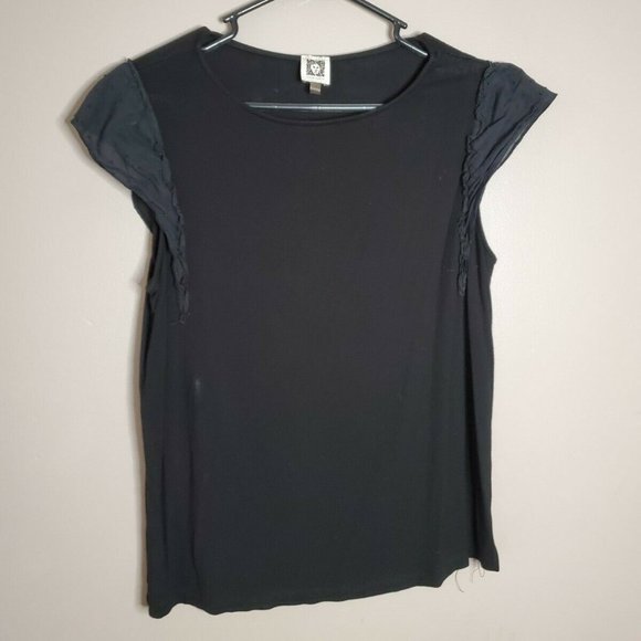 Anne Klein Women's Black Embelished Tee
